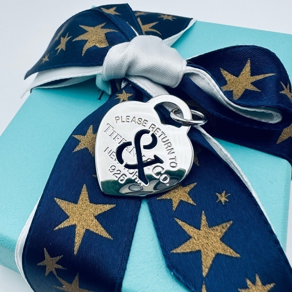 Nwot Tiffany & Co. Return To Large Ampersand Heart Charm In Silver W Packaging